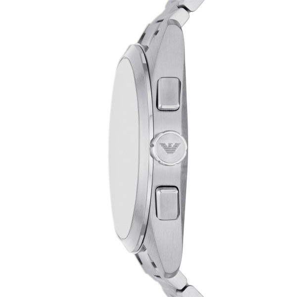 Emporio Armani Claudio Chronograph Blue Dial Silver Steel Strap Watch For Men - AR11541 - Image 8